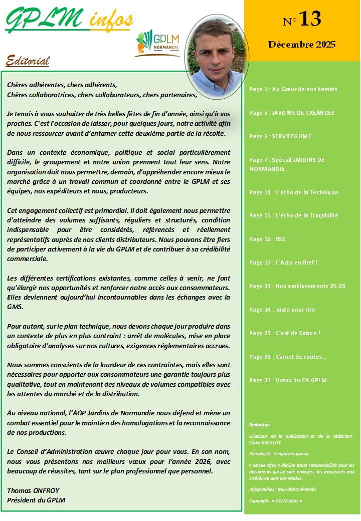 GPLM n°13 page de couv